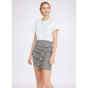 A.L.C. Jupiter Houndstooth Ruffled Mini Skirt Size 10